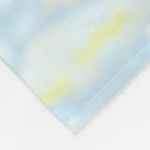 Couverture Polaire Nuages pastel mignons sur bleu clair (Coin)