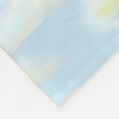 Couverture Polaire Nuages pastel mignons sur fond bleu clair (Coin)
