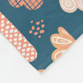 Couverture Polaire Nuages scandinaves : Motifs d'enfants dorés. (Coin)