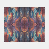 Couverture Polaire nuages somptueux motif postal coloré (Devant (Horizontal))