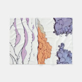 Couverture Polaire Nuages Whimsical, Mer & Vagues (Devant (Horizontal))