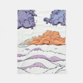 Couverture Polaire Nuages Whimsical, Mer & Vagues (Devant)
