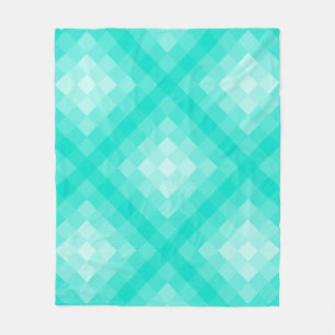 Couverture Polaire Nuances dans le Motif de répétition turquoise