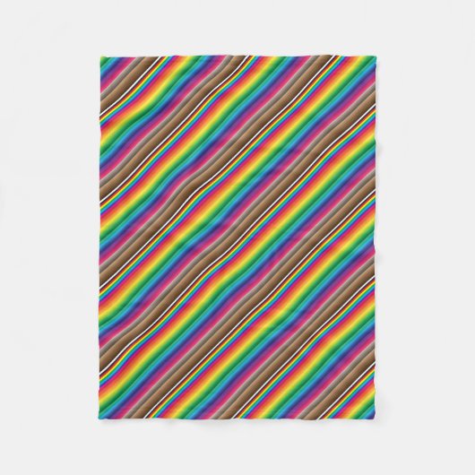 Couverture Polaire nuances de couleurs diagonales (Devant)