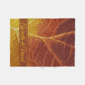 Couverture Polaire Nuances de Mariage feuille d'automne (Devant (Horizontal))