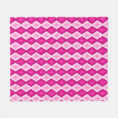 Couverture Polaire Nuances de motif de diamant fuchsia (Devant (Horizontal))