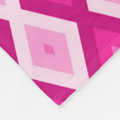 Couverture Polaire Nuances de motif de diamant fuchsia (Coin)