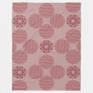 Couverture Polaire Nuances de rose Abstrait Arrière - plan Motif Cerc