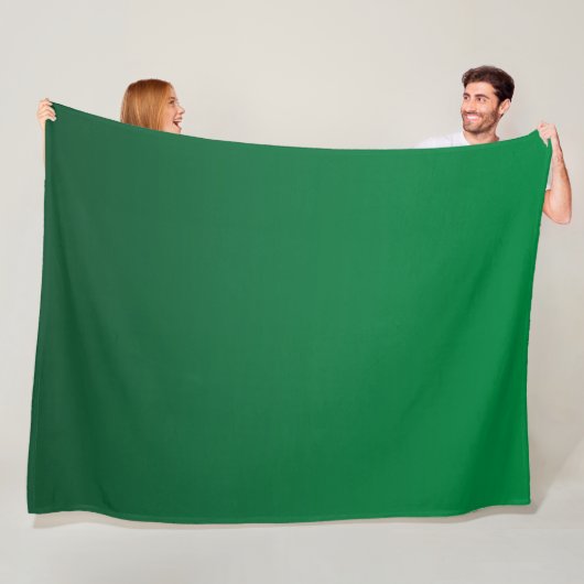 Couverture Polaire Nuances de vert forêt (En situation)