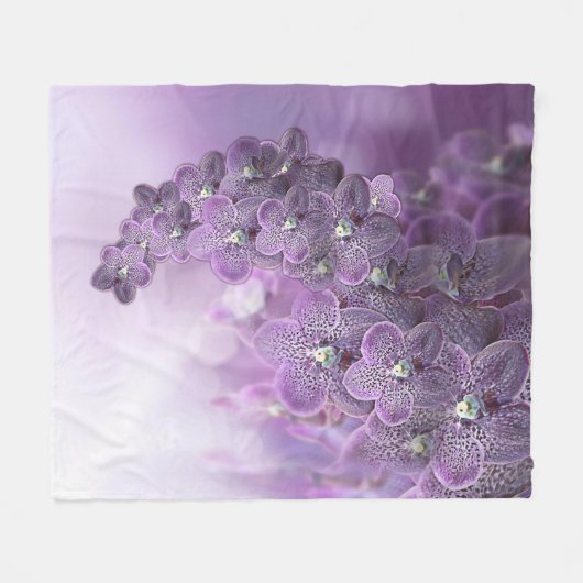 Couverture Polaire Nuances d'orchidées violettes (Devant (Horizontal))