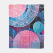 Couverture Polaire Nuances subtiles de bleu et de rose en Abstrait (Devant)