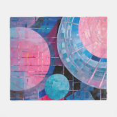 Couverture Polaire Nuances subtiles de bleu et de rose en Abstrait (Devant (Horizontal))