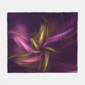 Couverture Polaire Nuances violettes Imaginaire Abstrait de fleurs (Devant (Horizontal))
