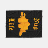 Couverture Polaire Nug Life Dinosaur Chicken Nugget Funny Retro  (Devant (Horizontal))