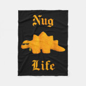 Couverture Polaire Nug Life Dinosaur Chicken Nugget Funny Retro  (Devant)