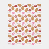 Couverture Polaire Nuggs & Kisses Lips Motif de Valentine (Devant)