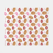 Couverture Polaire Nuggs & Kisses Lips Motif de Valentine (Devant (Horizontal))
