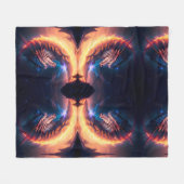 Couverture Polaire Nuit de feu Dragon Scape (Devant (Horizontal))