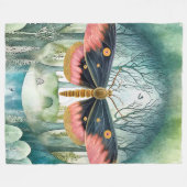 Couverture Polaire Nuit de la forêt de Moth Rose (Devant (Horizontal))