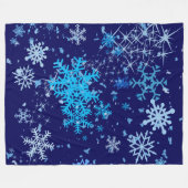 Couverture Polaire Nuit de Noël neige (Devant (Horizontal))