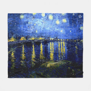 Couverture Polaire Nuit étoilée au-dessus du Rhône par Vincent van