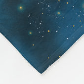 Couverture Polaire Nuit étoilée bleue et blanche céleste (Coin)