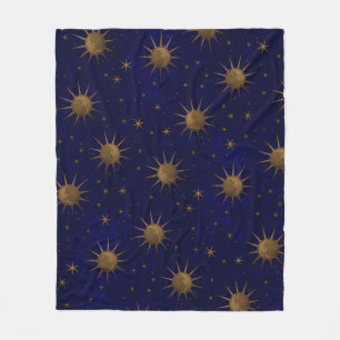 Couverture Polaire Nuit étoilée de lune céleste de Sun