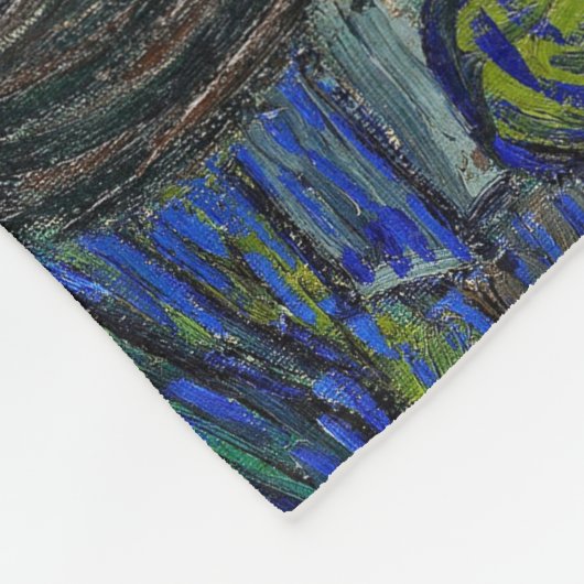 Couverture Polaire Nuit étoilée par Van Gogh, (Coin)