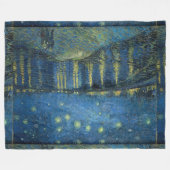Couverture Polaire Nuit étoilée sur le Rhône Vincent van Gogh (Devant (Horizontal))