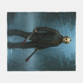 Couverture Polaire Nuit Paisible à Crystal Lake (Devant (Horizontal))