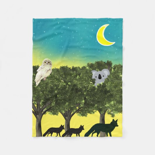 Couverture Polaire Nuit Safari (Devant)
