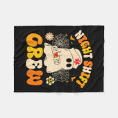Couverture Polaire Nuit Shift Crew Ghost Halloween Nurse Funny (Devant (Horizontal))