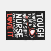 Couverture Polaire Nuit Shift Nurse Funny Rn Rt Us Nurse (Devant (Horizontal))
