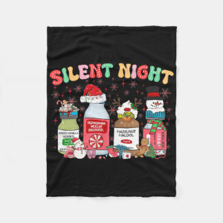 Couverture Polaire Nuit silencieuse Joyeux Noël Infirmière Pilules Ph