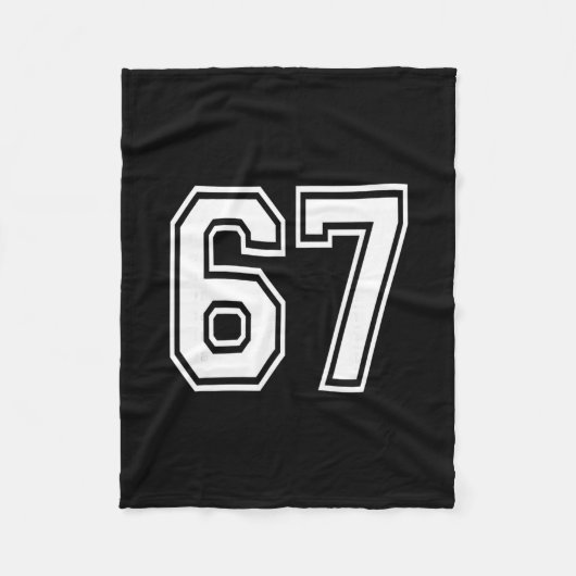 Couverture Polaire Number 67 Numbered Uniform Sports Jersey Team 67th (Devant)