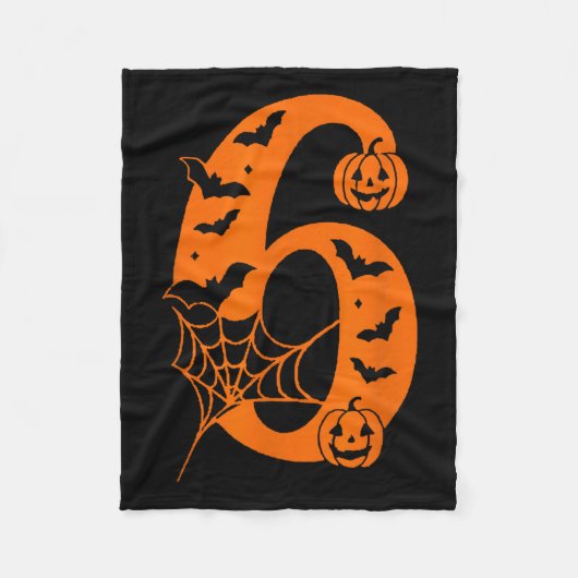 Couverture Polaire Number 6 Funny Meme Saying 6 7 Six Seven Halloween (Devant)