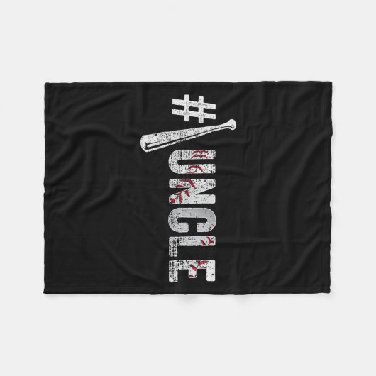 Couverture Polaire Number One Baseball Uncle Fathers Day Funny Baseba (Devant (Horizontal))