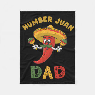 Couverture Polaire Numéro Un Papa Funny Fête des pères Mexicaine Juan