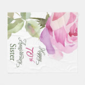 Couverture Polaire Nun 70th Anniversary Sister Jubilee Pink Rose (Devant (Horizontal))