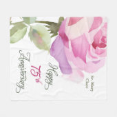 Couverture Polaire Nun Custom Name 75th Anniversary Pink Rose (Devant (Horizontal))
