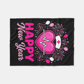 Couverture Polaire Nurse Crew Heartbeat Nye Countdown Party Year Happ (Devant (Horizontal))