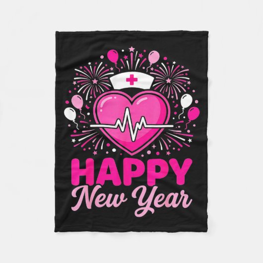 Couverture Polaire Nurse Crew Heartbeat Nye Countdown Party Year Happ (Devant)