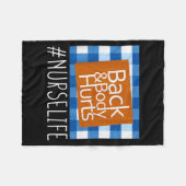 Couverture Polaire Nurse Life Back &amp; Body Hurts Nurses Funny Heal (Devant (Horizontal))