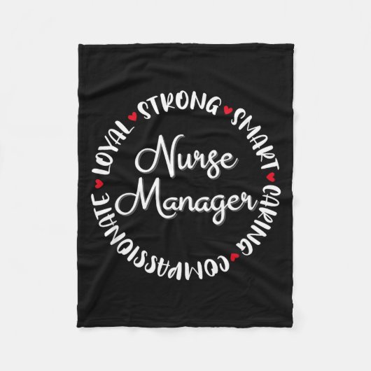 Couverture Polaire Nurse Manager Nurses Nursing Graduation Medical Lo (Devant)