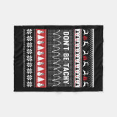 Couverture Polaire Nurse Ugly Christmas Sweater - Don't Be Tachy Long (Devant (Horizontal))