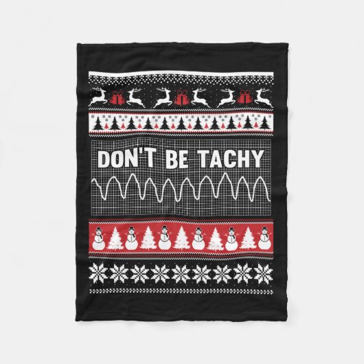 Couverture Polaire Nurse Ugly Christmas Sweater - Don't Be Tachy Swea (Devant)