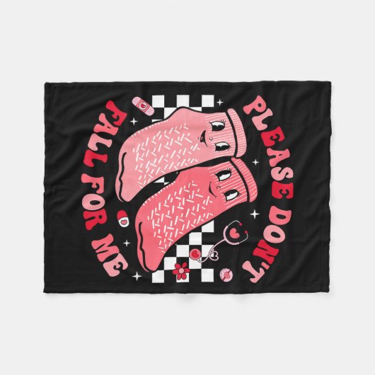 Couverture Polaire Nurse Valentine Non Slip Socks Please Don't Fall F (Devant (Horizontal))