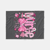 Couverture Polaire Nurse Valentine's Day Heart Stethoscope Er Icu Nic (Devant (Horizontal))