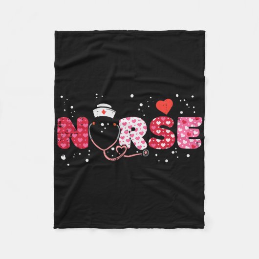 Couverture Polaire Nurse Valentines Day Valentine Scrub Top Femmes Sc (Devant)
