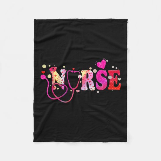 Couverture Polaire Nurse Valentines Day Valentine Scrub Top Femmes Sc (Devant)